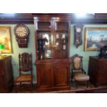 A Victorian mahogany cupboard bookcase,