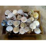 A large quantity of cabinet cups & saucers.