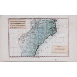 Early map: Southern United States, Rigobert Bonne published: Paris, 1787. CARTE DE LA PARTIE SUD,