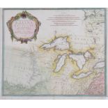 Scarce map: Canada and Louisiana, Jean Baptiste Anville Published Paolo Santini, Venice 1775, PARTIE