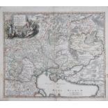 Early map: Ukraine and the Black Sea, Johann Baptiste Homann published Nuremberg, circa 1720,