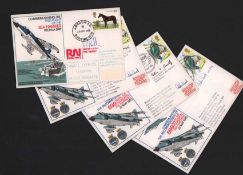 Harrier Flown Cover collection. Unusual collection. Consists of 1978 First Flight of a Sea Harrier