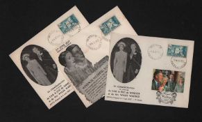 Rare set of three Edward and Wallis Simpson illustrated covers. Three 3rd June 1937 Windsor