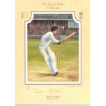 Denis Compton autographed high quality 16x12 inches colour print - part of the David Gower