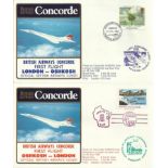 Concorde first flight London ñ Oshkosh and return dated 26th and 30th July 1985.  Flown by Capt J