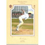 Alec Bedser autographed high quality 16x12 inches colour print - part of the David Gower collection