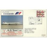 Concorde Liverpool-Paris Charter Flight dated 25th August 1979 Good condition. All signed items come