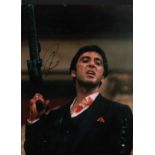 Al Pacino autographed photo. Large high quality colour 16x12 inch photograph autographed by