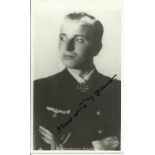 Otto Kretschmer signed small b/w photo.  (1 May 1912 ñ 5 August 1998) was the most successful