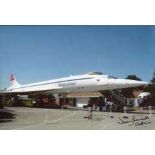 Concorde: 8x12 inch photo signed by Captain Jeremy Rendell who spent 20 years of his flying career