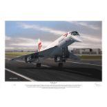 _Concorde Limited edition signed print: End of an Era. Depicting Concorde landing at Heathrow on