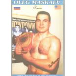Oleg Maskaev autographed high quality 16x12 inches TCB Boxing poster. Former WBC Heavyweight