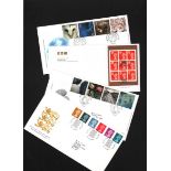 Royal Mail First Day cover collection 2000. Red Royal Mail cover album with around 78 Royal Mail