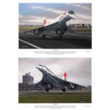 _Concorde Limited Edition Match Numbered Pair of signed prints. We can also offer a match numbered