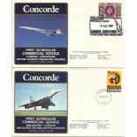 Pair of Concorde First Scheduled Commercial Service Flight London ñ Singapore Official Flown Cover