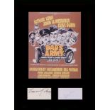 Dads Army. Signatures of scriptwriters Jimmy Perry and David Croft with a  reproduction theatre