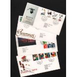 Royal Mail First Day cover collection 1989 - 1991. Red Royal Mail cover album with around 86 Royal