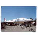 Concorde collection:† Set of FIVE 8x12 inch photos each signed by a Concorde captain/pilot/chief