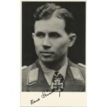 Hans Grunberg signed b/w photo.  (8 July 1917 ñ 16 January 1998) was a former German Luftwaffe