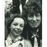 Tom Baker and Laila Ward signed 10x8 b/w Dr Who picture.  Good condition. All signed items come with