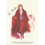 Tom Baker signed colour Dr Who postcard Good condition. All signed items come with Certificate of