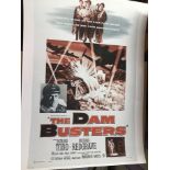 Dambusters: 12x14 inch photo reproduction of the original poster for the 1954 British war movie, the