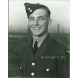 Lovely black and white 8x10 portrait photograph signed by Dambuster veteran George  Johnny _Johnson