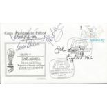 Alan Ball, Jimmy Greaves, George Cohen, John Connelly signed 1982 Spanish Football World Cup