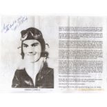 First Lieutenant Marian F. Kirby USAF Signature on US pilot profile of† Ace with 5 confirmed