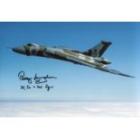 Cold War Vulcan pilot: 8x12 inch photo signed by Flt Lt Paddy Langdown, a Vulcan bomber pilot with