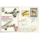 Three Polish WW2 aces signed RAF flown cover Col Skalski DSO DFC, Col Nowierski DFC, Col Lokuciowski