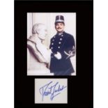 Poirot - David Suchet. Signature mounted with picture as ëPoirot.í professionally mounted in black
