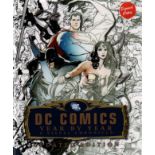 Ryan Sook and Adam West autographed DC book. Large boxed hardback edition of DC Comics Year by