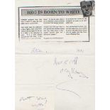 Reg Kray. A4 sheet of paper with photocopied article concerning gangster Reg Kray. Stapled to bottom