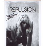 Catherine Deneuve. 10 x8 picture in character from Repulsion.’ Excellent. Good condition. All signed