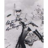 Lone Ranger. A 10 x8 picture of Clayton Moore in character as The Lone Ranger.’ Excellent. Good