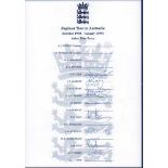 Cricket Album 38 signed team sheet, First Day covers, pieces many Multisigned with over 125