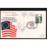 Elvis Presley autographed first day cover. Rare 1976 Bicentennial of American Independence first day