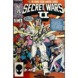 Stan Lee signed Secret Wars II no 6 comic. Signed on the front cover by the American comic book