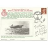 50th Anniversary of the Battle for the Atlantic cover signed by Fred Swain P.O.A.M.(A) dated 22May