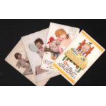 Vintage Humorous Postcards Collection. Set of four postcards, circa 1920s postally used with 1d