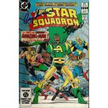 Roy Thomas and Jerry Ordway signed All Star Squadron comic. Signed on front cover. Good condition.
