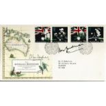 Sir Don Bradman and Colin Cowdrey signed 1988 Australian Bicentenary first day cover. Legendary