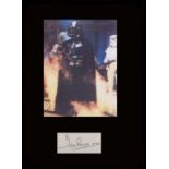 Star Wars. Signature of Dave Prowse with a picture in character as “Darth Vader. Professionally