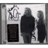 Robert Plant and Alison Krauss signed CD. CD album of Raising Sand signed by both Alison Krauss
