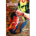 Patrick McGoohan signed graphic novel comic. DC Comics The Prisoner book, signed on the front by