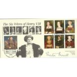 Sheila Burrell signed 1997 Tudors FDC, six Wives of Henry VIII Cambridge Stamps official cover. Only