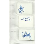Golf collection. Six white cards fixed to both sides of A3 sheet. Autographed by Anders Forsbrand,