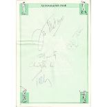 Celebrity autographs official souvenir programme from the London Standard Four Stars National pro-