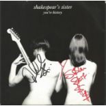 Shakespear's Sister autographed record. 7 inch single for the song You're History by Shakespear's